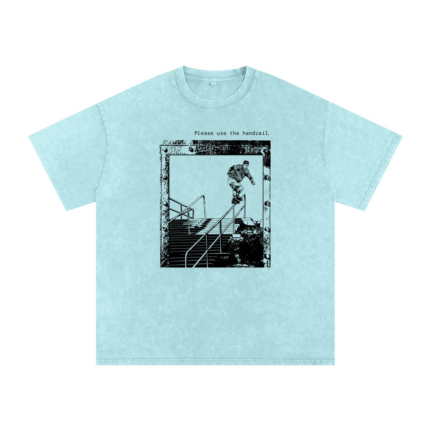 Handrail Snow Washed Oversized Cotton Tee