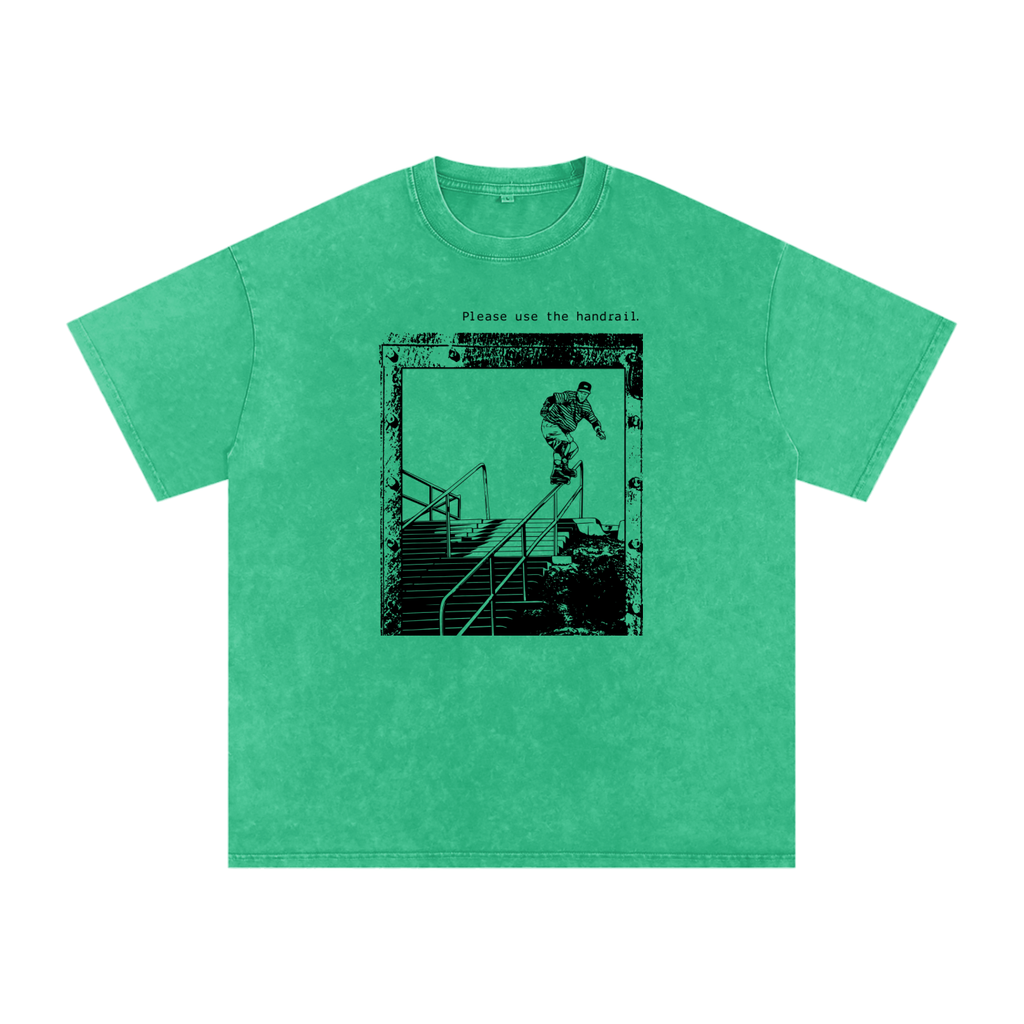 Handrail Snow Washed Oversized Cotton Tee