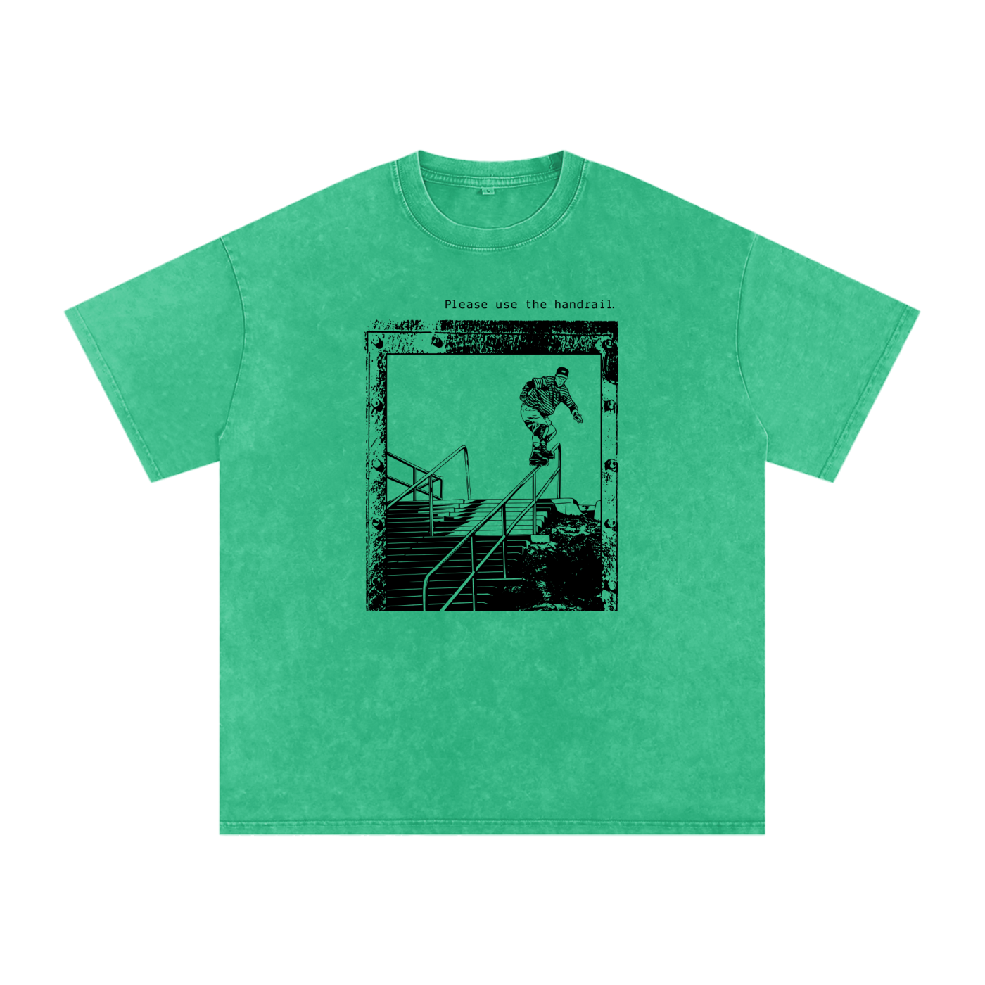 Handrail Snow Washed Oversized Cotton Tee